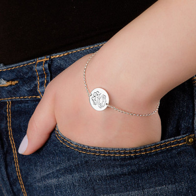 Personalised Sterling Silver Monogram Bracelet/Anklet
