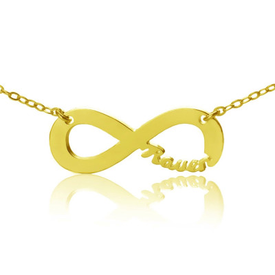 Personalised 18ct Gold Plated Infinity Name Necklace - By The Name Necklace;