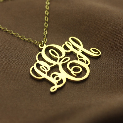 18ct Gold Plated Monogram Necklace - Perfect Gift Idea