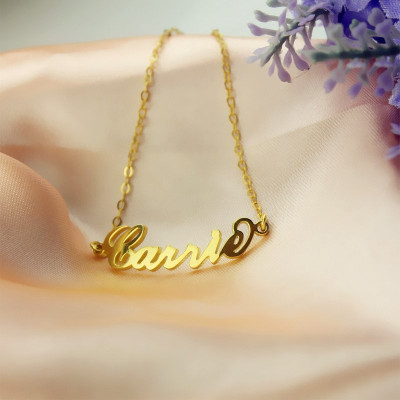 Customised 18ct Gold Plated Name Bracelet with Carrie Monogram
