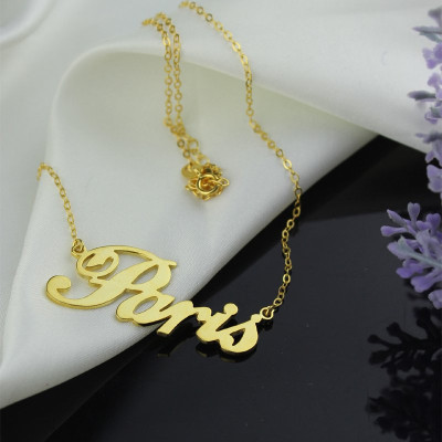 Personalised 18ct Gold Plated Name Necklace - 'Paris