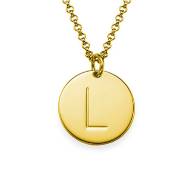 18k Gold Plated Initial Charm Necklace - By The Name Necklace;