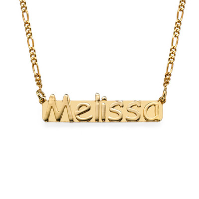 18k Gold Plated Personalised Silver Name Necklace