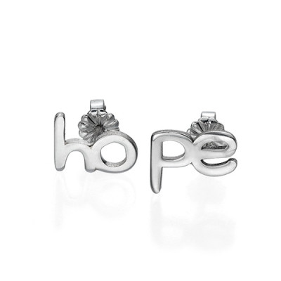 Beautiful Hope and Love Stud Earrings for Women