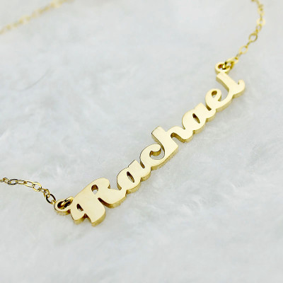 Custom 18K Gold Name Pendant Necklace - Personalised Gift