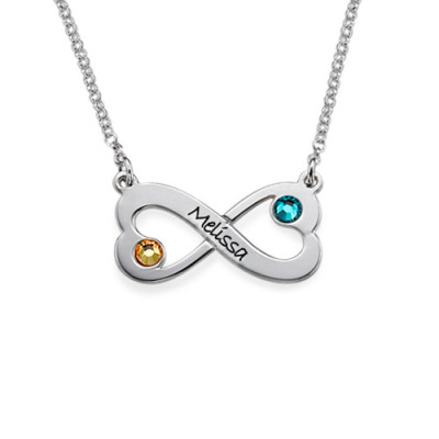 Infinity Heart Necklace with Engraving With My Engraved