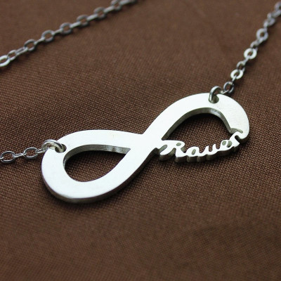 Personalised Infinity Sterling Silver Name Necklace