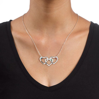 Sterling Silver Intertwined Heart Necklace