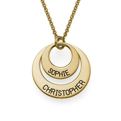 Gold Plated Disc Necklace for Mums, Jewellery