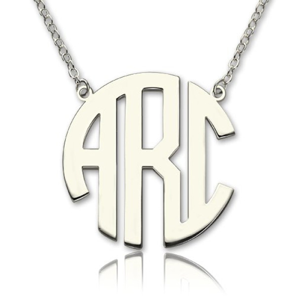 Sterling Silver Personalised Monogram Necklace