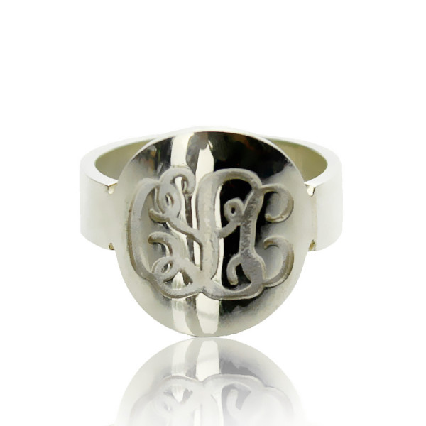 Create Personalised Monogrammed Ring Sterling Silver