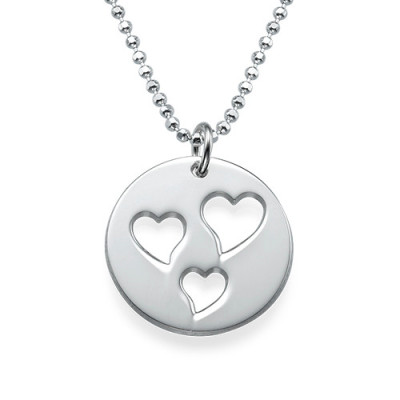 Mom & Daughter Matching Heart Necklace Set