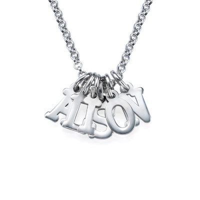 Personalised Silver Multiple Initial Necklace