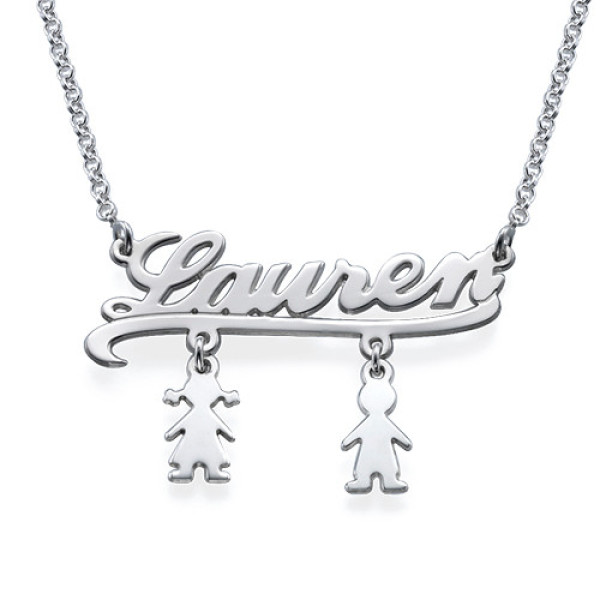 Personalised Mummy Name Jewellery with Kids Charms