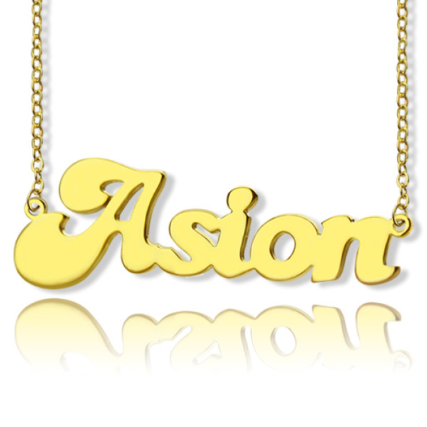 Custom 18K Gold-Plated BANANA Name Necklace