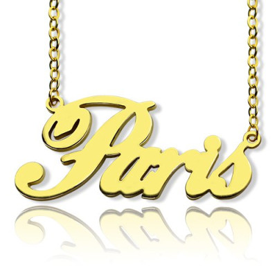 18ct Gold Plating Name Necklace "Paris" - By The Name Necklace;