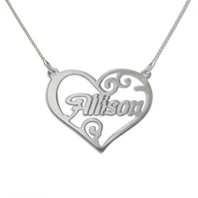 Personalised Heart Name Necklace - By The Name Necklace;