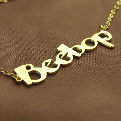 Engraved 18ct Gold Plated Personalised Name Necklace