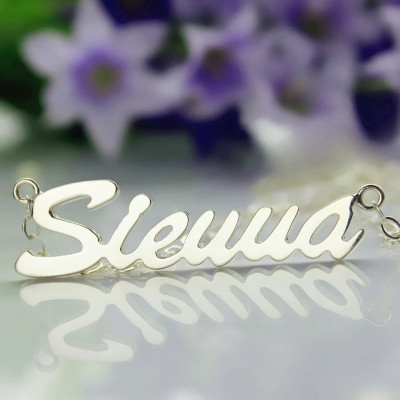 Personalised Sterling Silver Sienna Name Necklace