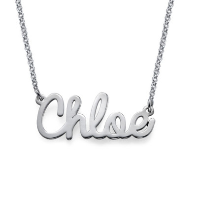 Customisable Name Pendant in Silver, Gold, or Rose Gold