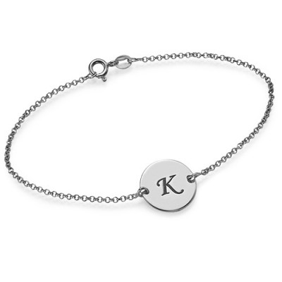 Sterling Silver Initial Bracelet/Anklet - By The Name Necklace;