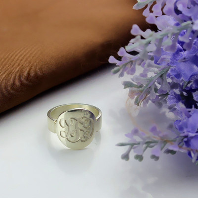 Create Personalised Monogrammed Ring Sterling Silver
