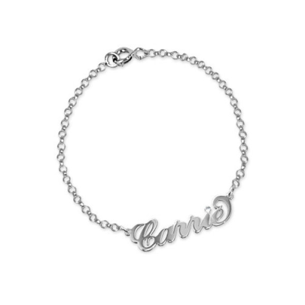 Beautiful Silver and Crystal Personalised Name Bracelet or Anklet