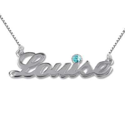 Silver and Swarovski Crystal Name Necklace - By The Name Necklace;