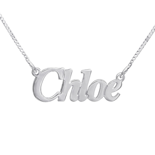 Personalised Angel Wing Silver Name Necklace