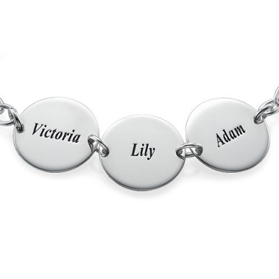 Beautiful Disc Name Bracelet/Anklet - Perfect Gift for Mum