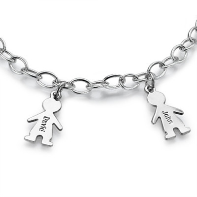 Personalised Sterling Silver Engraved Mothers Day Bracelet/Anklet with Custom Engraving