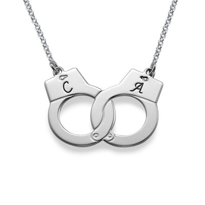 Sterling Silver Handcuff Necklace - By The Name Necklace;