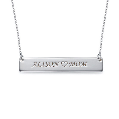 Personalised Sterling Silver Nameplate Necklace