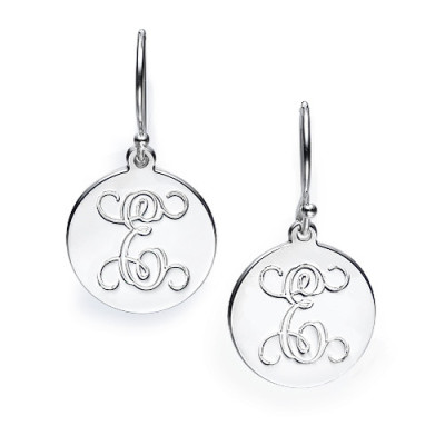Personalised Sterling Silver Earrings with Initials