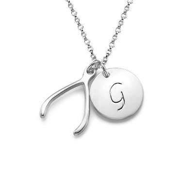 Sterling Silver Necklace with Wishbone Charm