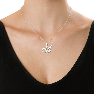 Personalised Sterling Silver Initials Pendant - Any Letter