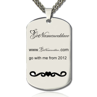 Logo and Brand Design Dog Tag Necklace - By The Name Necklace;