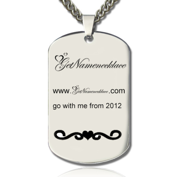 Custom Logo Design Dog Tag Necklace - 24 Characteres [Without Spaces]
