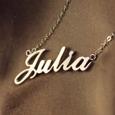 Personalised Rose Gold Plated Julia Name Necklace