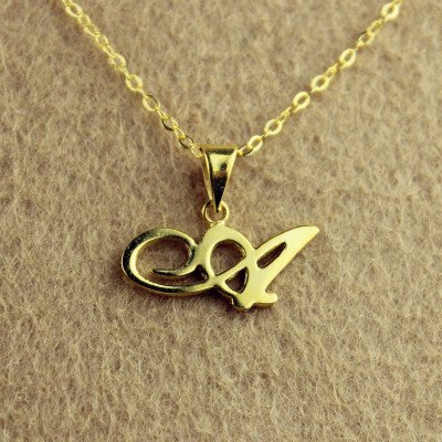 18ct Gold Plated Initial Necklace - A Special Gift for Christina Applegate Fans