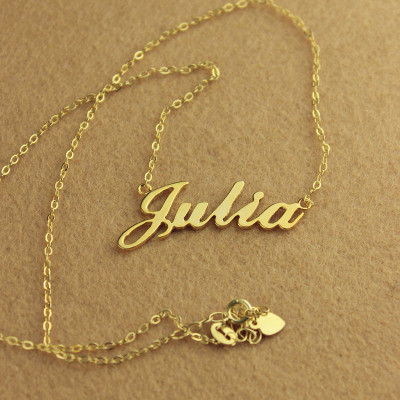 18ct Solid Gold Julia Style Personalised Name Necklace