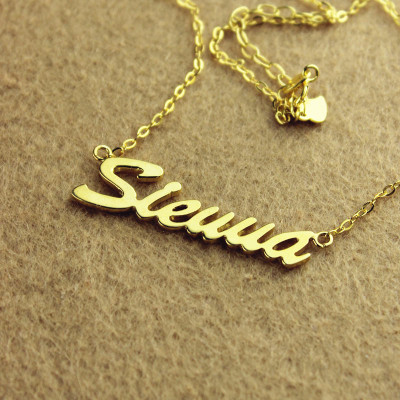 18ct Gold Plated Personalised Name Necklace - Sienna Design