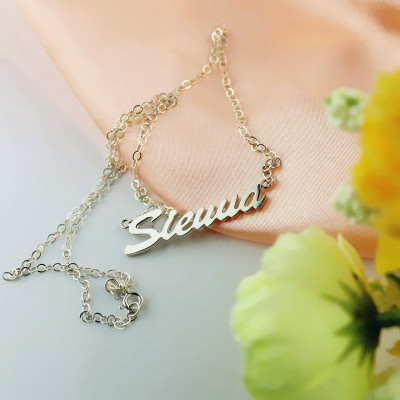 Personalised Sterling Silver Sienna Name Necklace