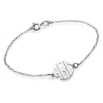 Xtra Small Block Monogram Bracelet/Anklet - By The Name Necklace;