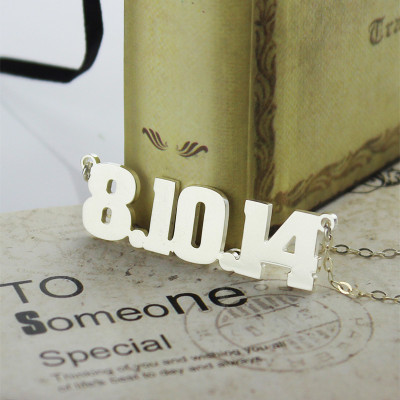 Personalised Sterling Silver Number Name Necklace - Unique Men's Jewellery