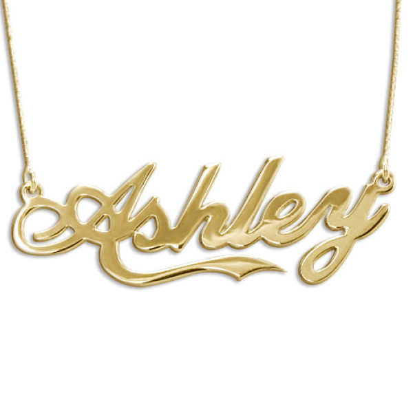 18ct Gold Plated Silver "Coca Cola" Name Necklace