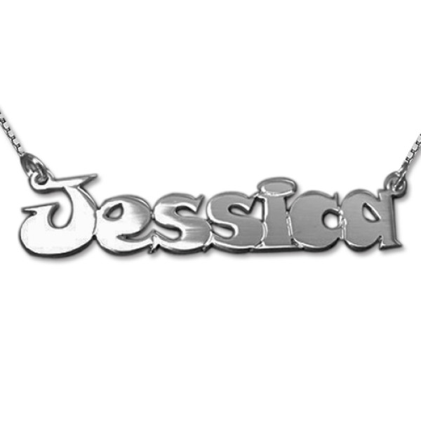 Personalised Silver Nameplate Necklace - Custom Comic Relief Jewellery