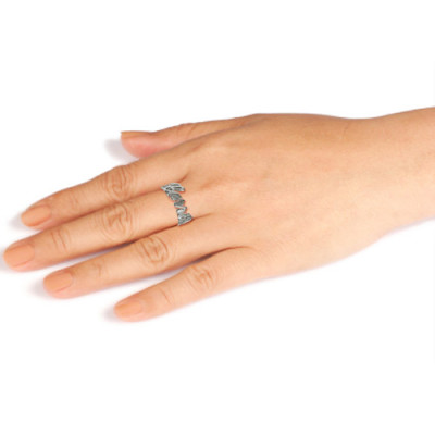 Personalised Silver Custom Cut Ring