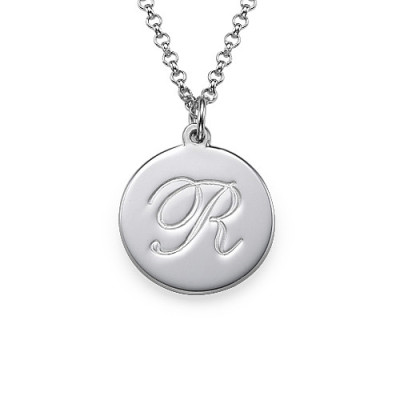 Sterling Silver Letter Necklace - Initial Personalised Monogram Script Pendant