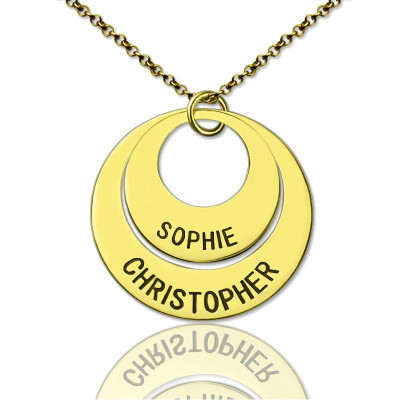 Personalised 18ct Gold Plated Mother's Necklace with Engraved Name
